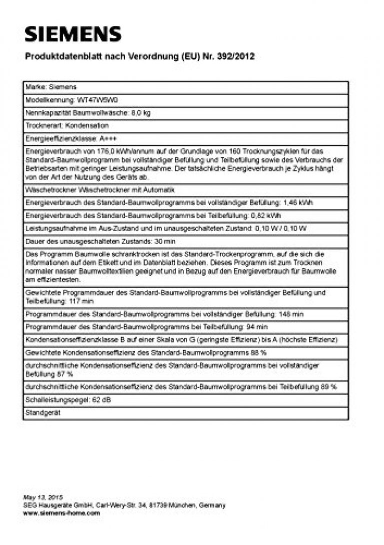 SIEMENS iQ700 WT47W5W0 - Produktbild 1