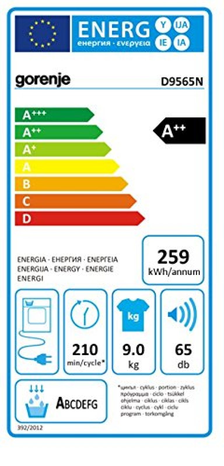 GORENJE D95F65N - Produktbild 1
