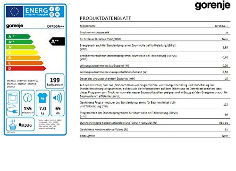 GORENJE D7465A++ - Produktbild 2