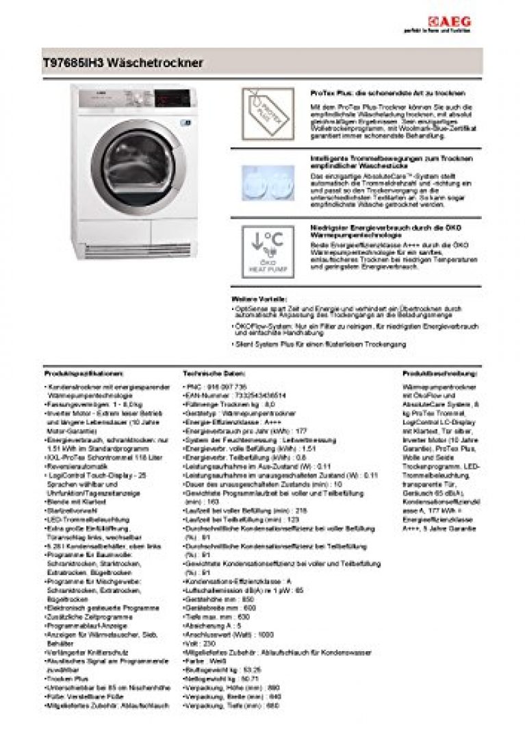 AEG LAVATHERM T97685IH3 - Produktbild 2