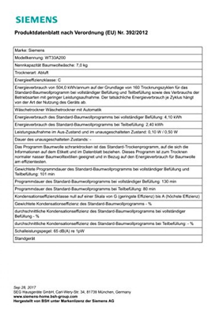 SIEMENS WT33A200 - Produktbild 1