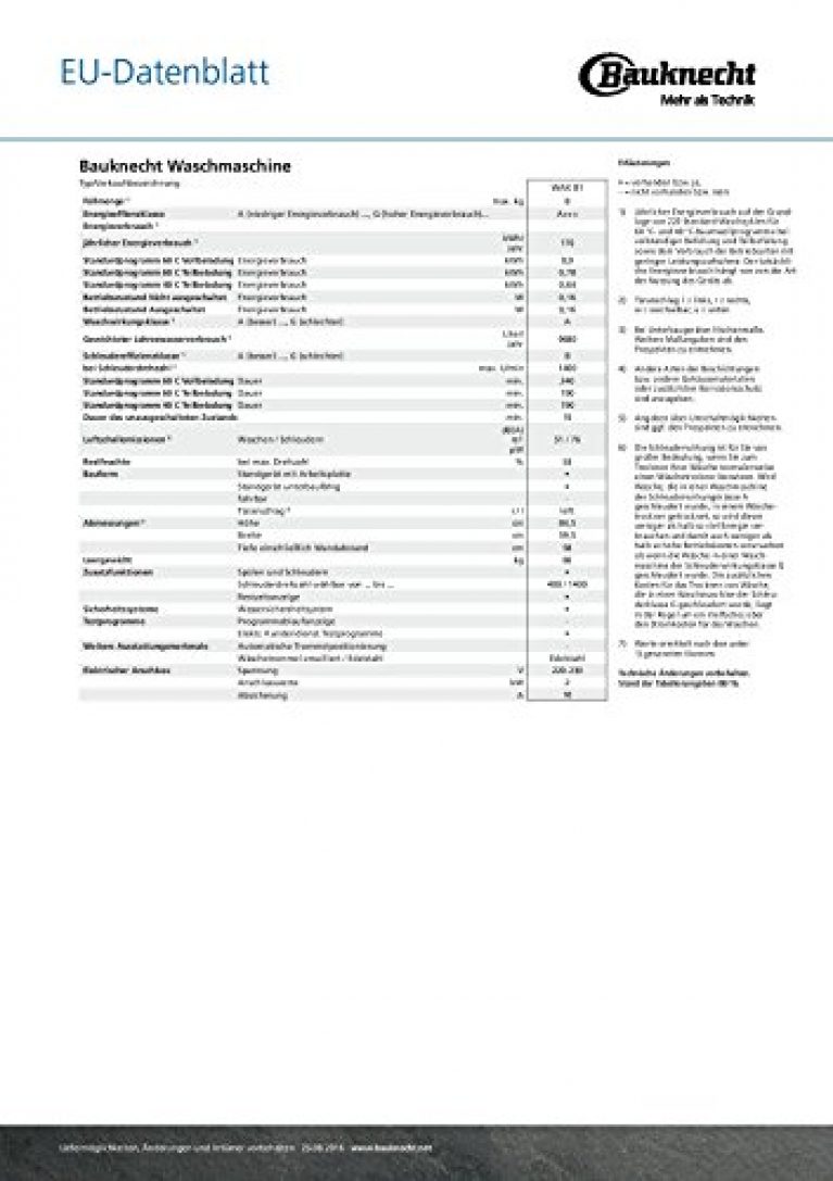 Bauknecht WAK 81 - Produktbild 2
