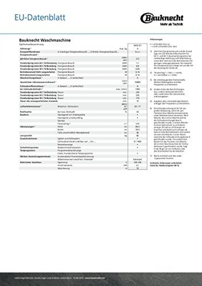 Bauknecht WAK 91 - Produktbild 2