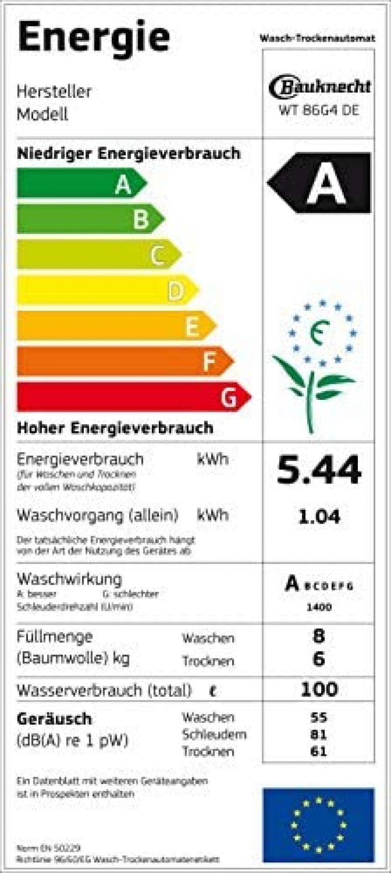 Bauknecht WT 86G4 DE - Produktbild 1