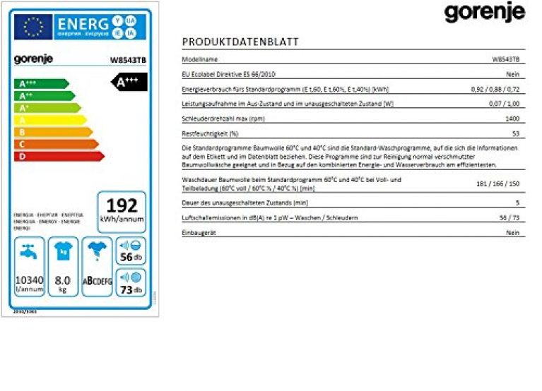 Gorenje W8543TB - Produktbild 2