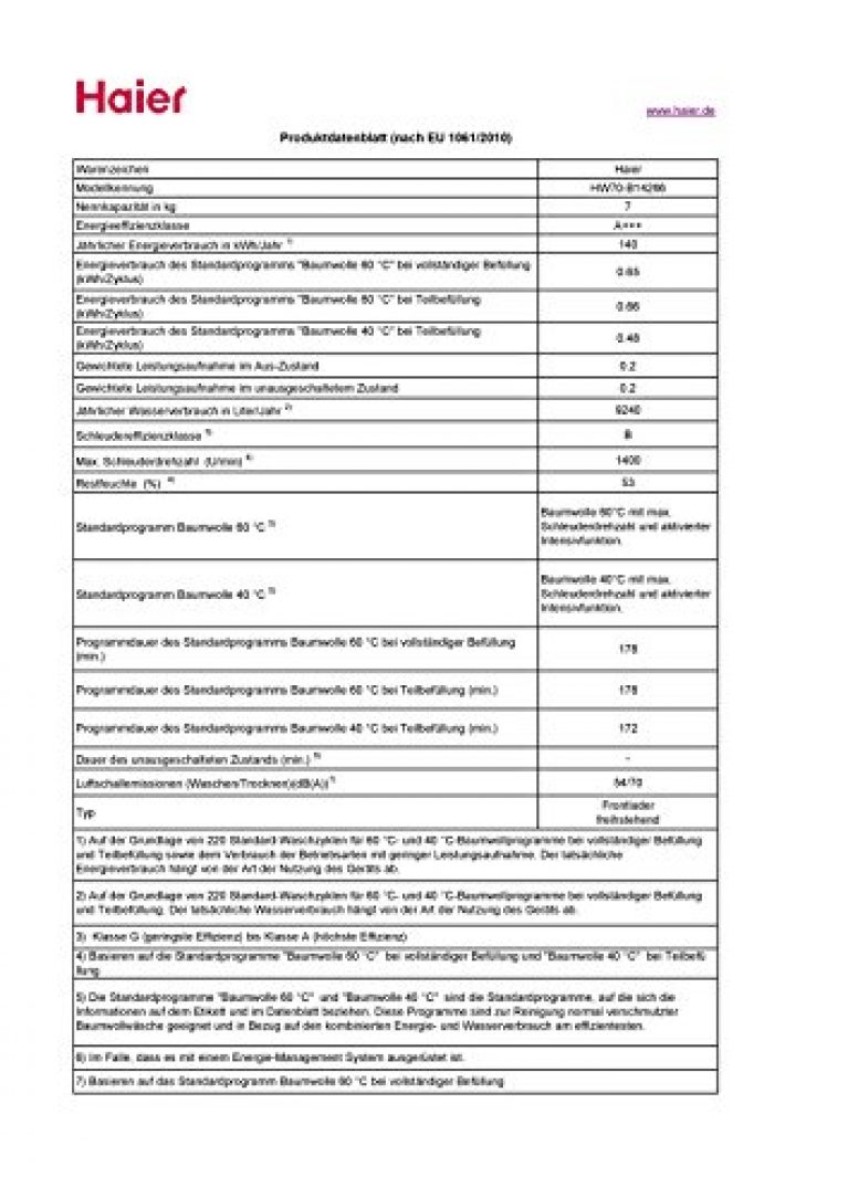 Haier HW70-B14266 - Produktbild 2