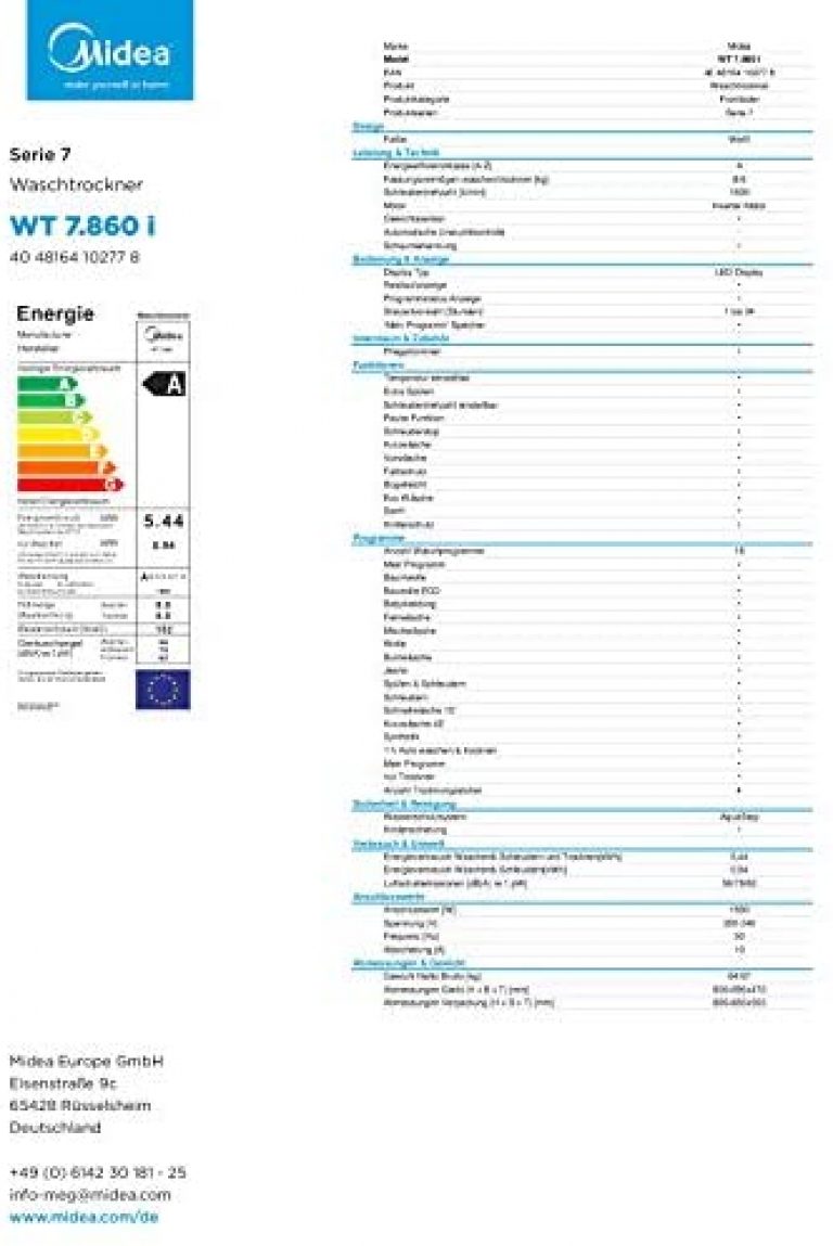 Midea WT 7.86 i - Produktbild 2