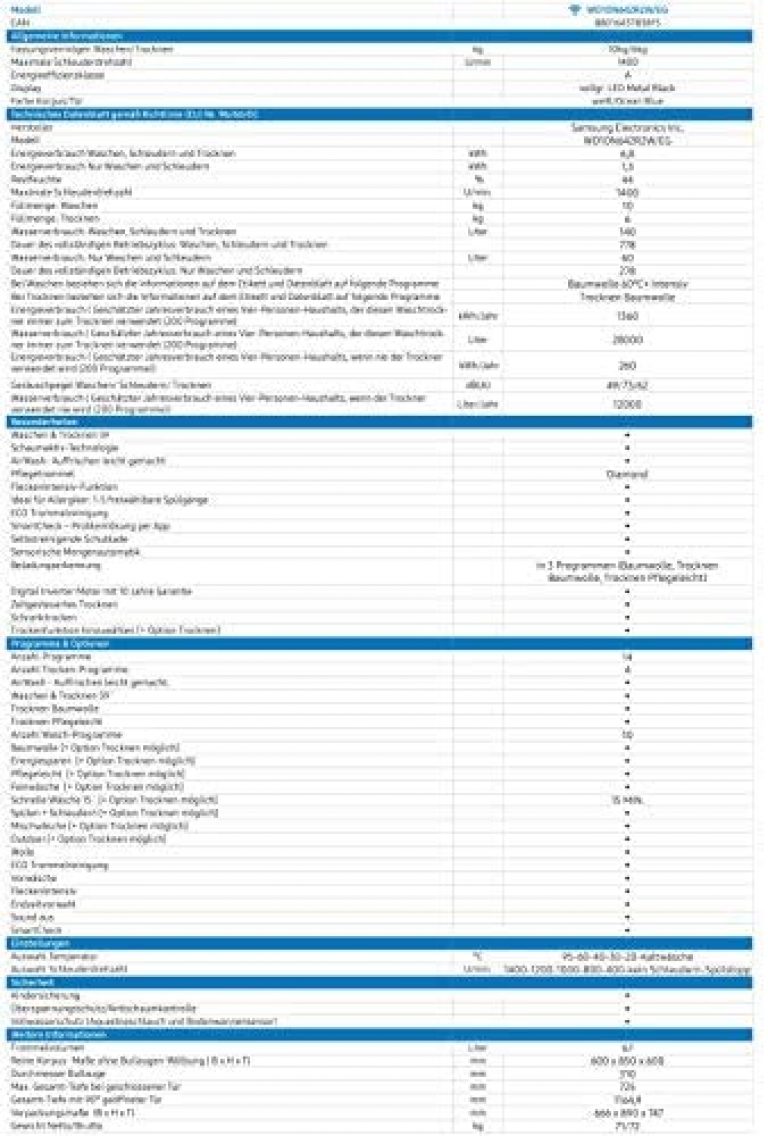 Samsung WD10N642R2W/EG - Produktbild 2