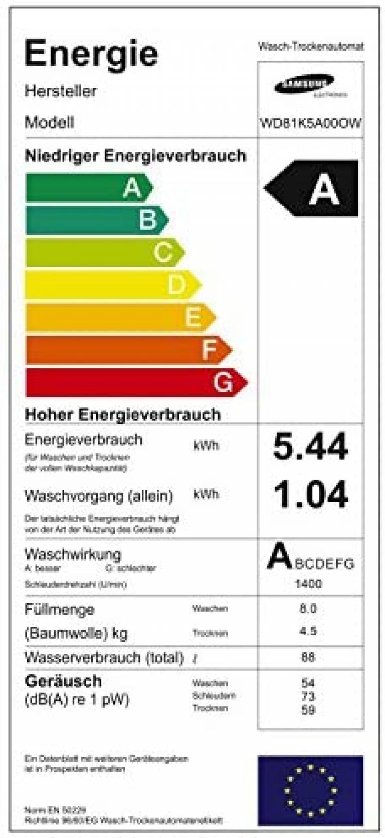 Samsung WD81K5A00OW/EG AddWash - Produktbild 1