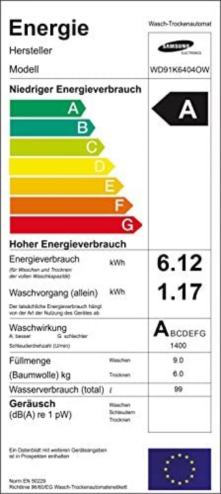 Samsung WD91K6404OW/EG - Produktbild 1