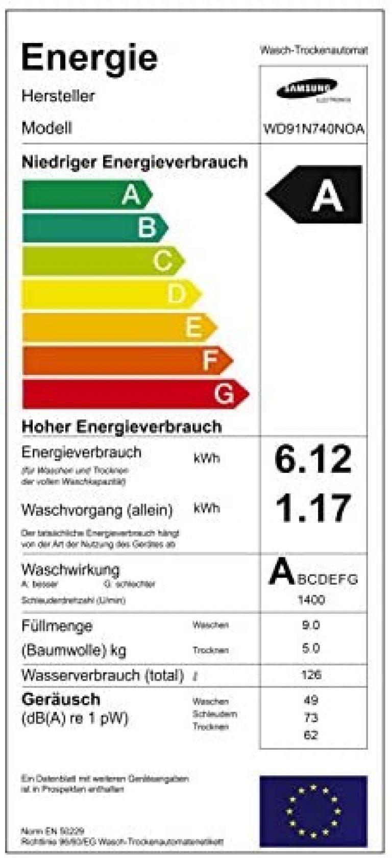 Samsung WD91N740NOA/EG QuickDrive - Produktbild 1