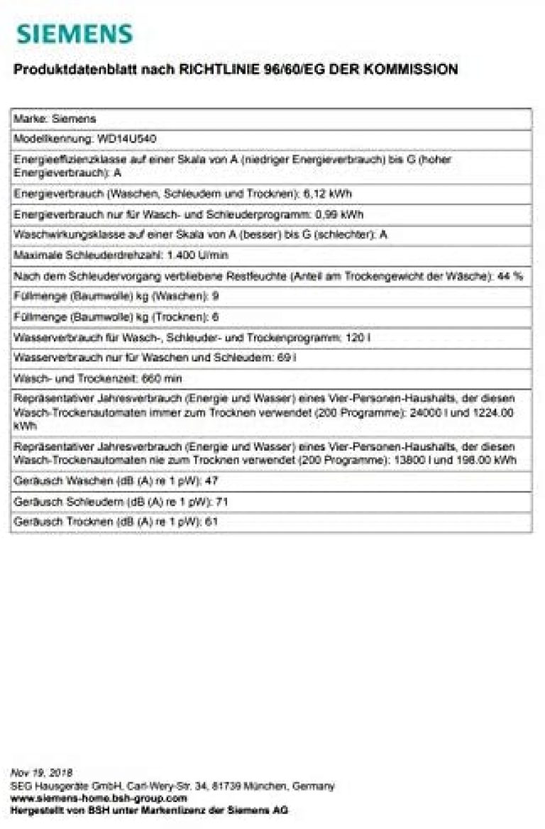 Siemens WD14U540 - Produktbild 2