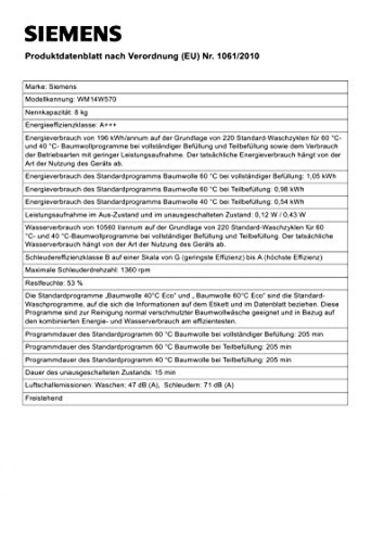 Siemens WM14T4G0 - Produktbild 2