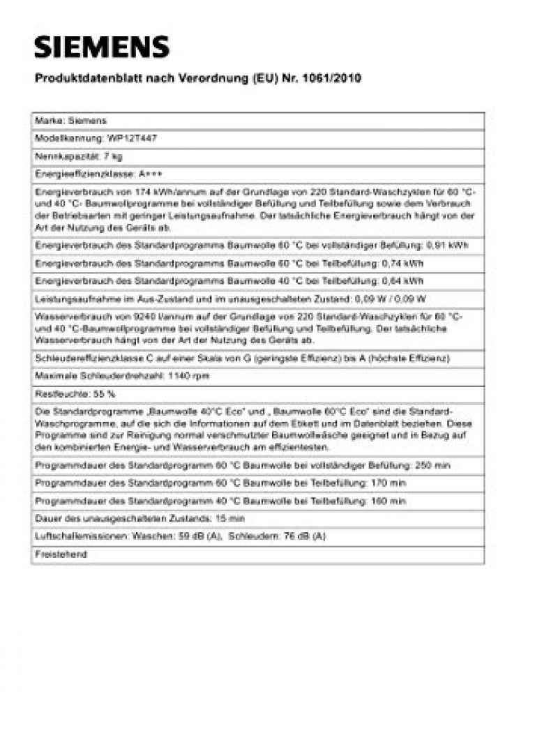 Siemens WP12T447 - Produktbild 2